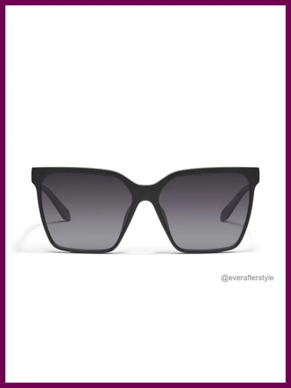 Oversized Polarized Square Sunglasses with Metal Brow Bar UV400 for Women